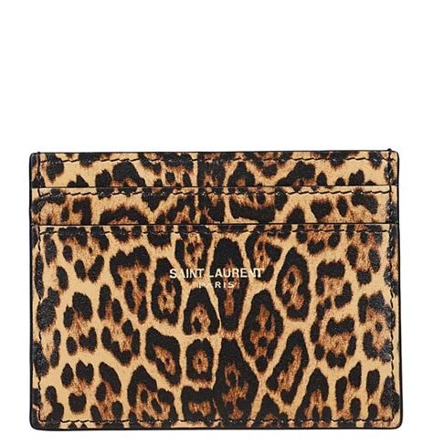 leopard ysl card holder|ysl card holder selfridges.